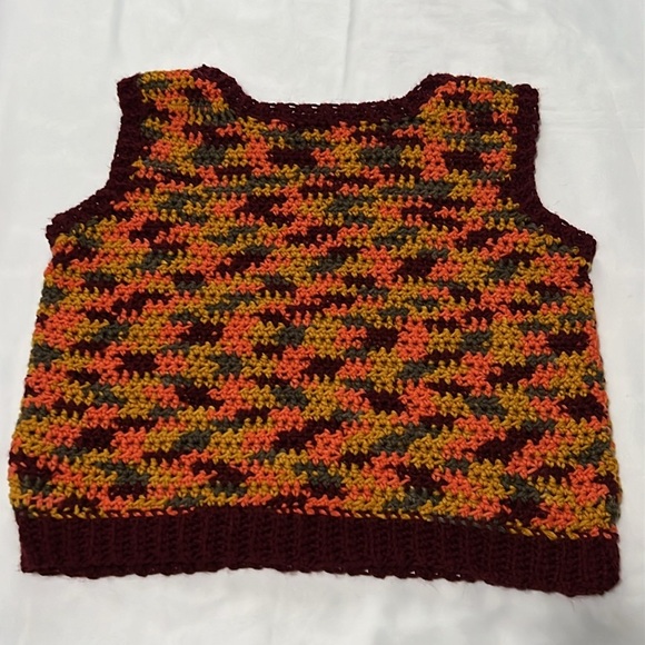 Handmade Crotchet Sweater Vest - Picture 2 of 2